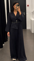 Eva Long Plissé Dress